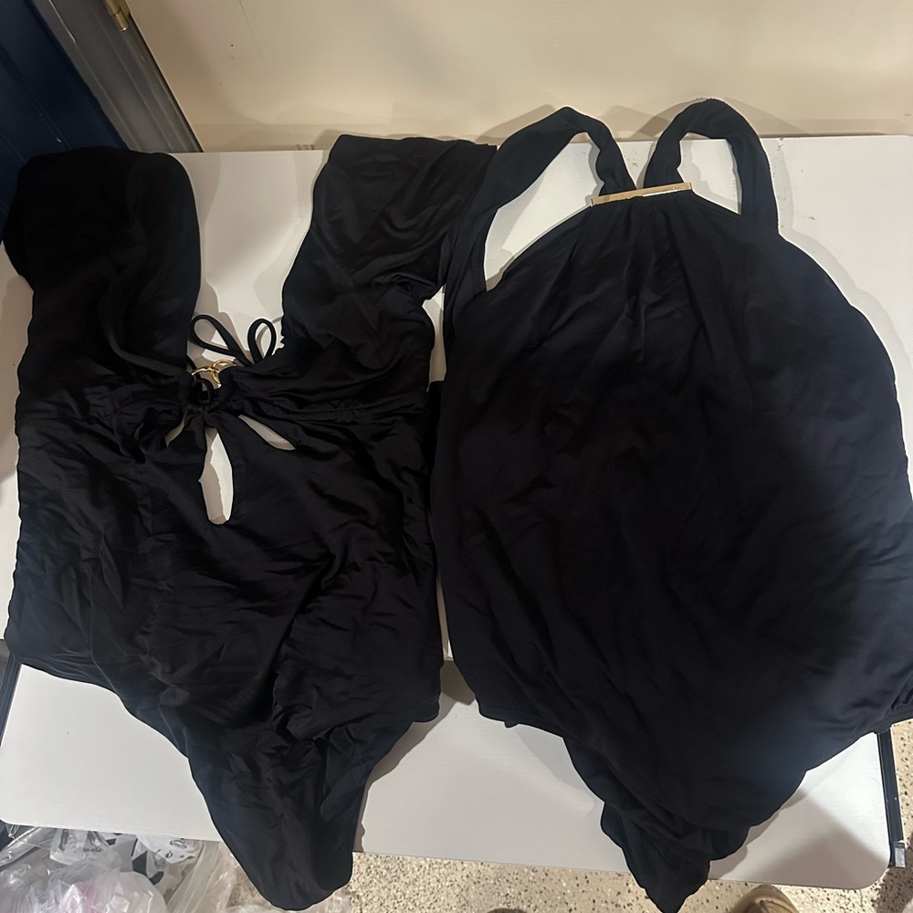 Michael Kors Swimsuit with Gold Accent and trunk Turk swim with Gold Accent